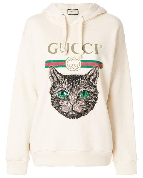 gucci mystic cat print sweatshirt|Gucci logo sweatshirt with Mystic Cat .